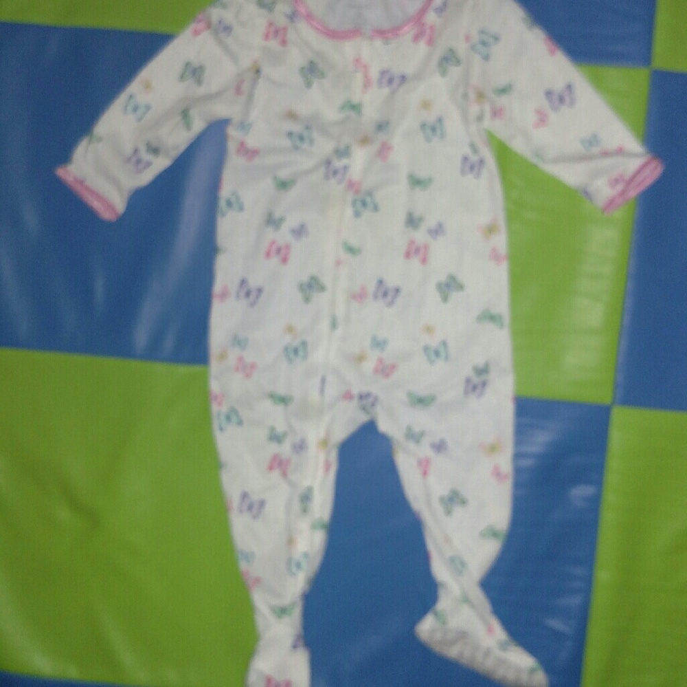 Carter's footies butterflies 12 months